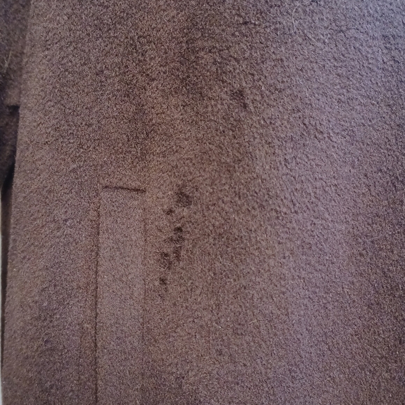 Vintage Cinzia Rocca 100% Wool Sz‎ 8 Old Money Wide-Collar Brown Neutral Coat - Picture 10 of 15